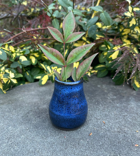 Tiny Dark Blue Bud Vase