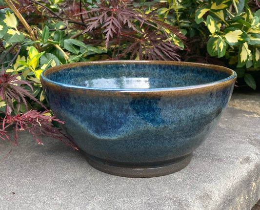 Medium Blue and Brown Bowl