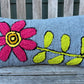 Tufted Pink Flower Pillow