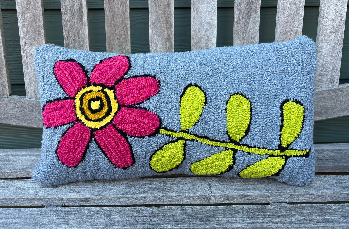 Tufted Pink Flower Pillow