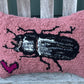 Tufted Pink Bess Beetle Pillow