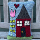 Tufted Red House Pillow