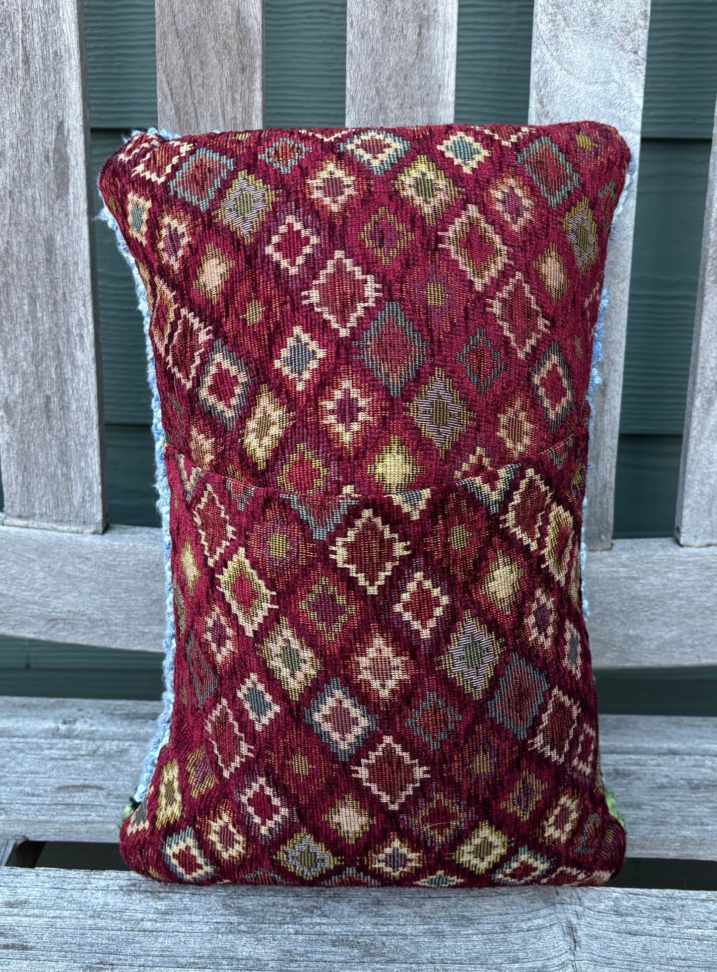 Tufted Red House Pillow