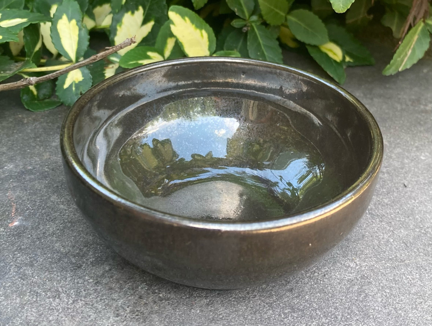 Small Green Metallic Bowl