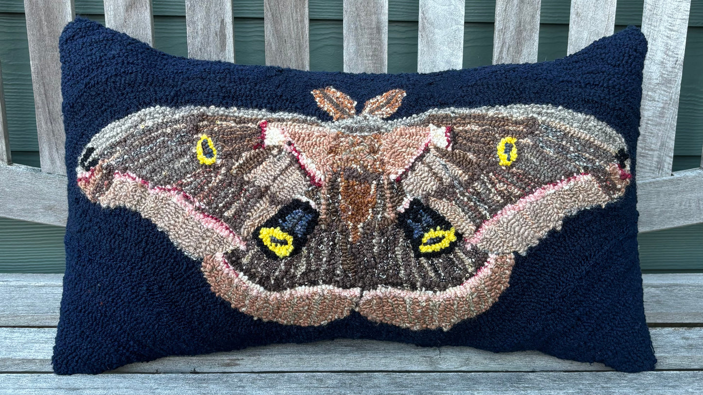 Tufted Polyphemus Moth Pillow