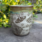 Handleless Green Carved Moth Cup 12oz