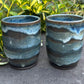 Handleless Striped Blue Cup 11oz