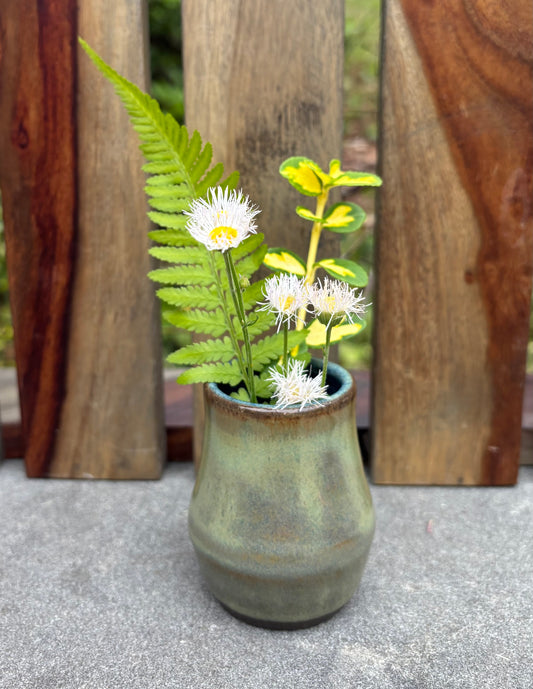 Tiny Green Bud Vase