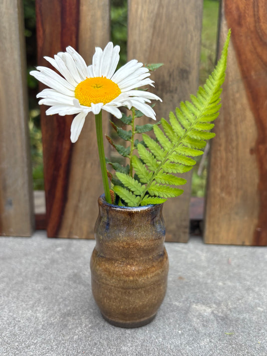 Tiny Brown Bud Vase