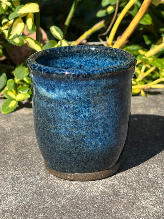 Small Handleless Blue Cup 4oz