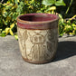 Red Handleless Carved Click Beetle Cup 9oz
