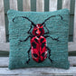 Tufted Red Milkweed Beetle Pillow