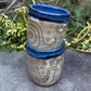 Blue Handleless Carved Snail Cup 12oz
