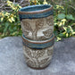 Blue Handleless Carved Tree Cup 8oz