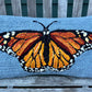 Tufted Monarch Butterfly Pillow