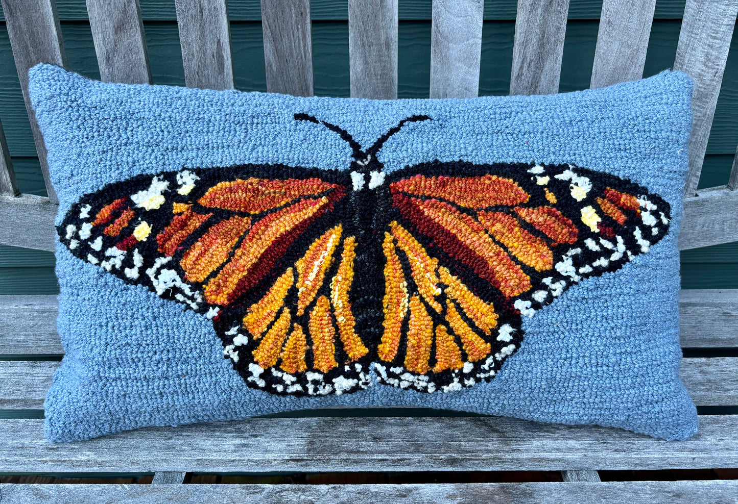 Tufted Monarch Butterfly Pillow