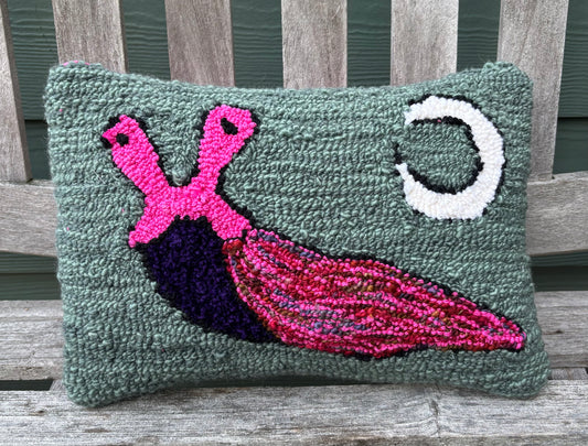 Tufted Pink Slug Pillow