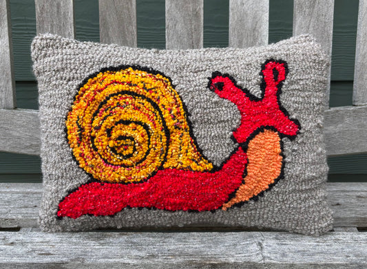 Tufted Red Snail Pillow