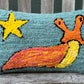 Tufted Orange Slug Pillow