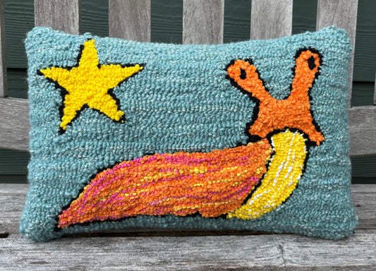 Tufted Orange Slug Pillow