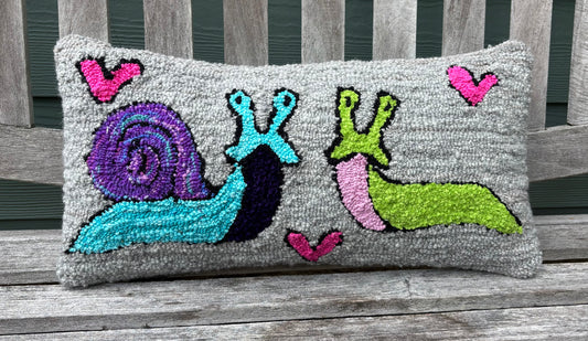 Tufted Snail and Slug Love Pillow