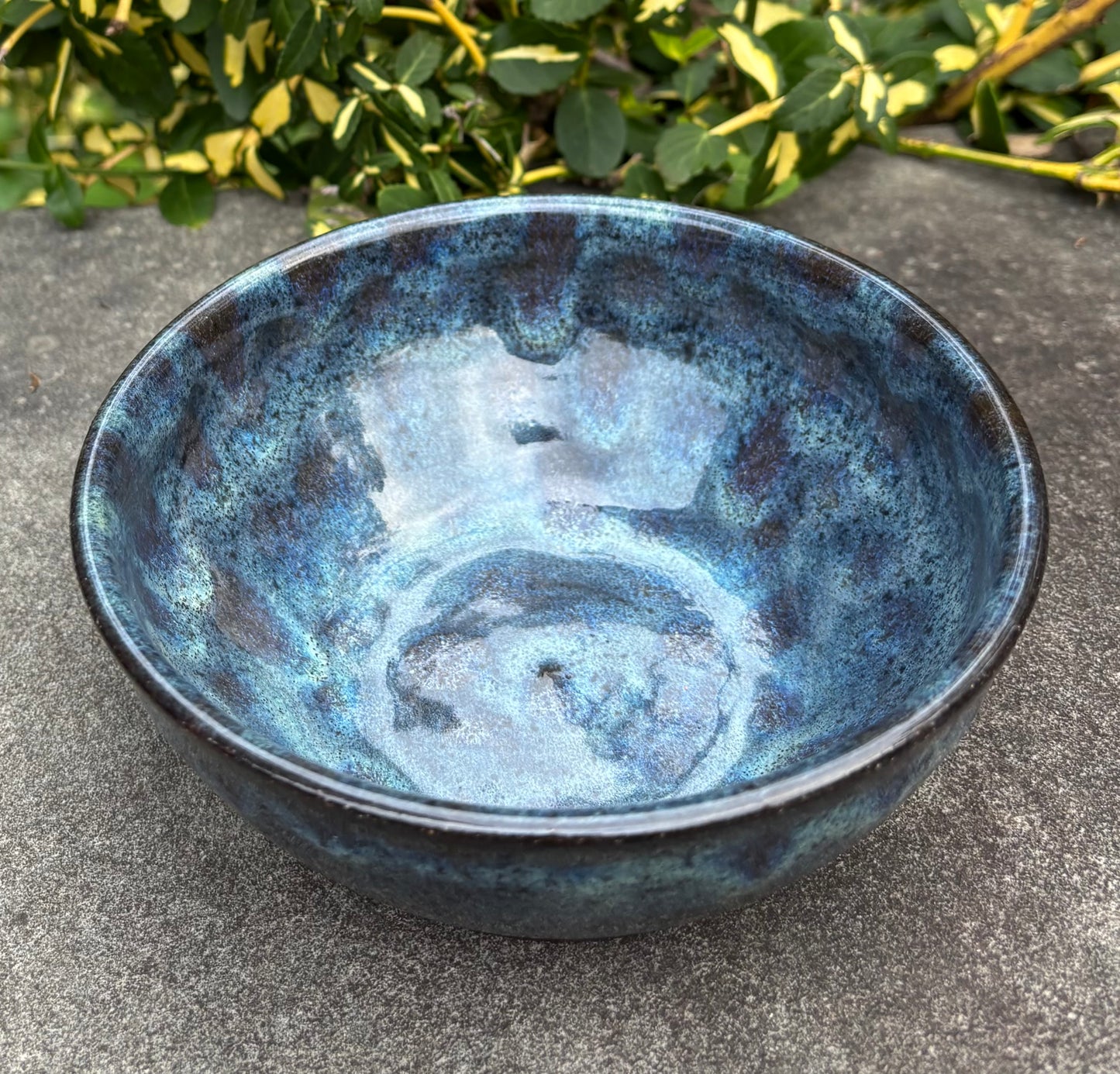 Small Gray Blue Speckle Bowl