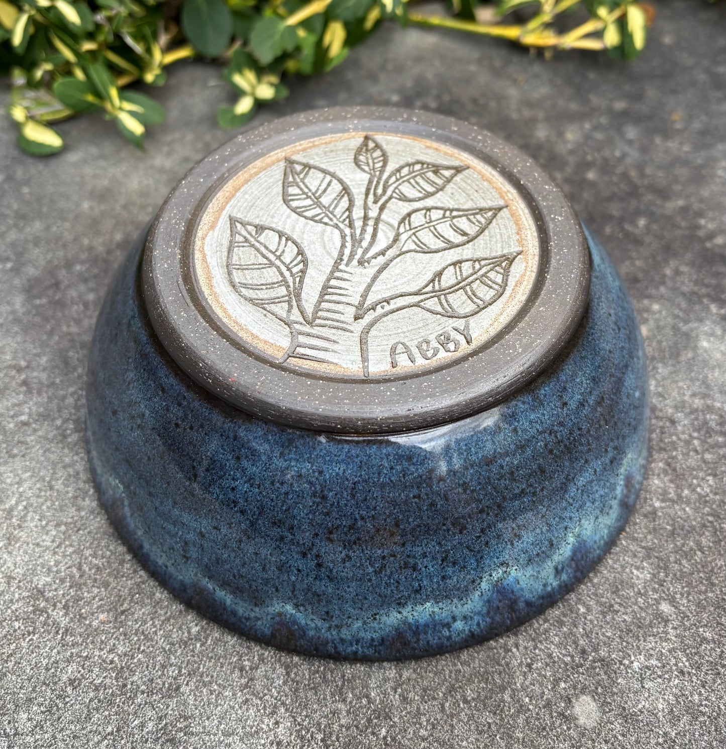Small Gray Blue Speckle Bowl