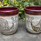 Red Handleless Snail Mug 10oz