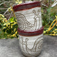Red Handleless Snail Mug 10oz