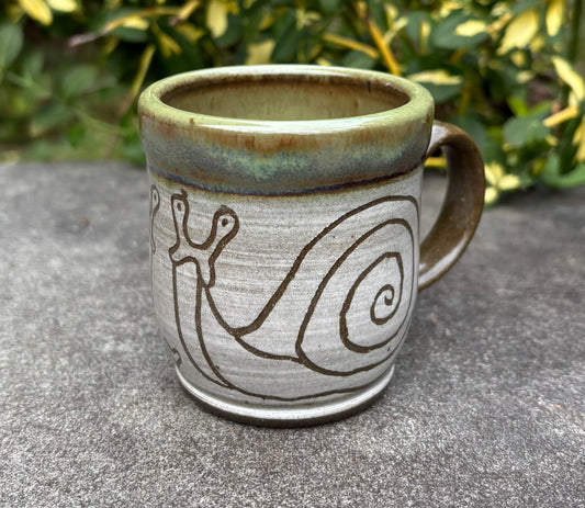 Small Carved Snail Mug 4oz