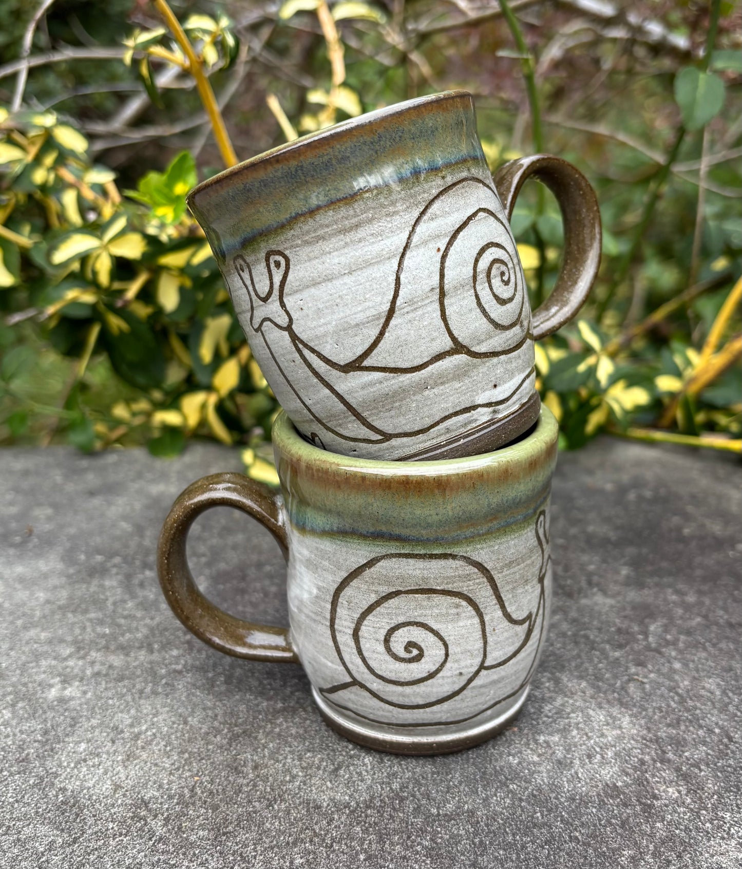 Small Carved Snail Mug 4oz