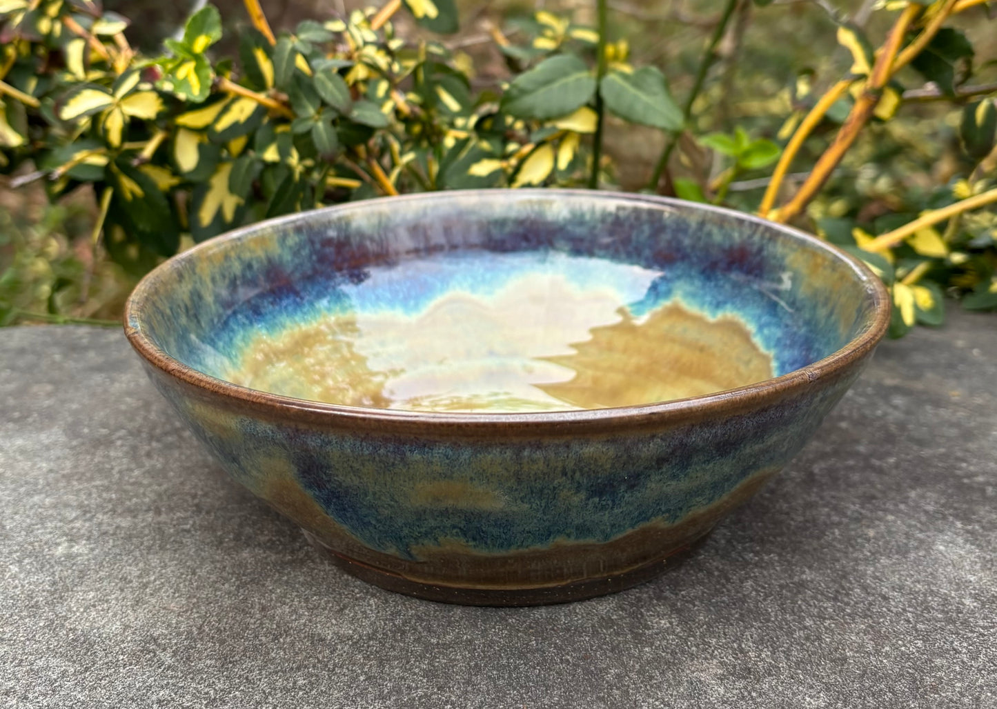 Green, Blue, and Purple Bowl
