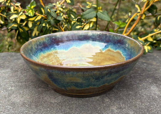 Green, Blue, and Purple Bowl