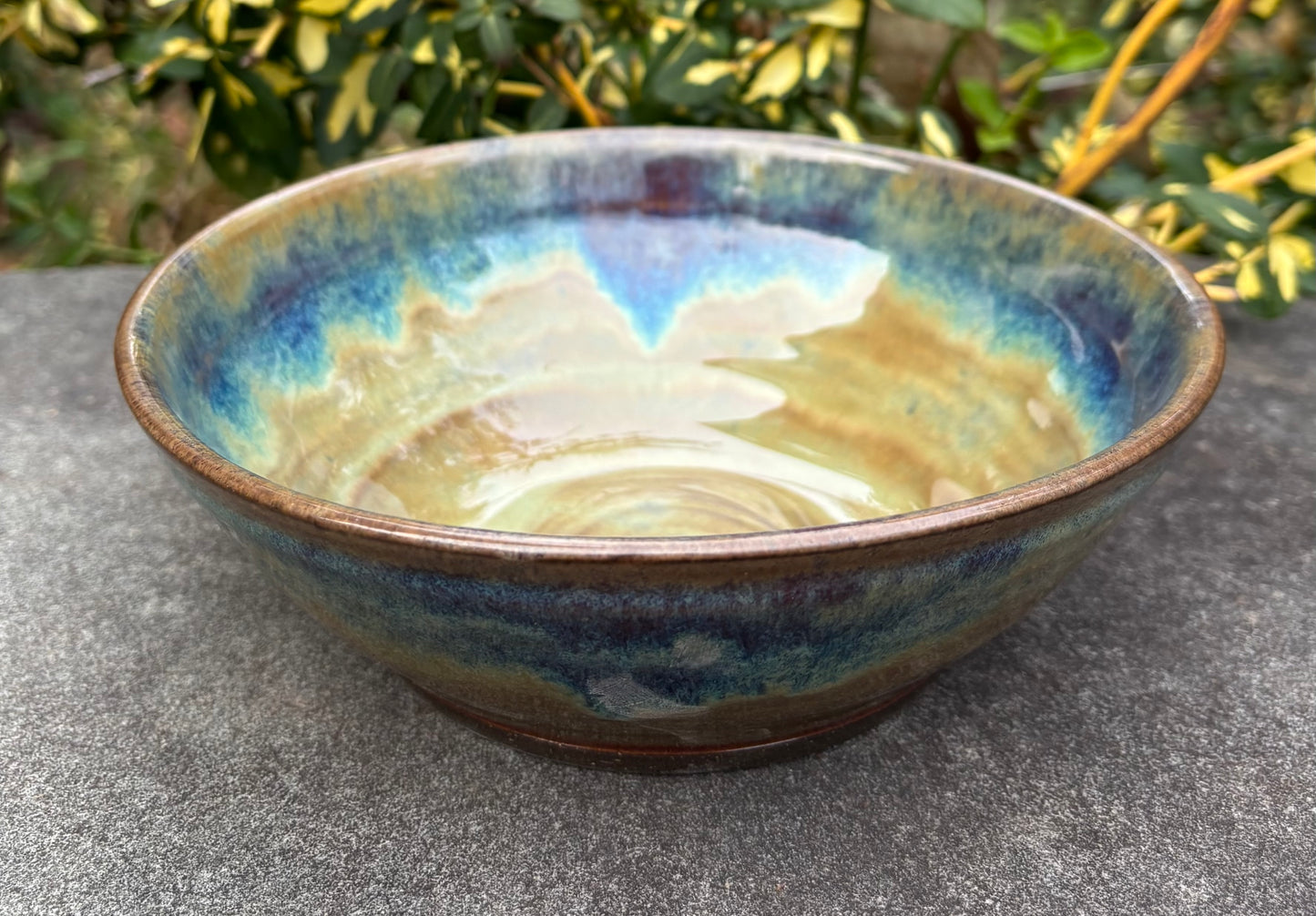 Green, Blue, and Purple Bowl