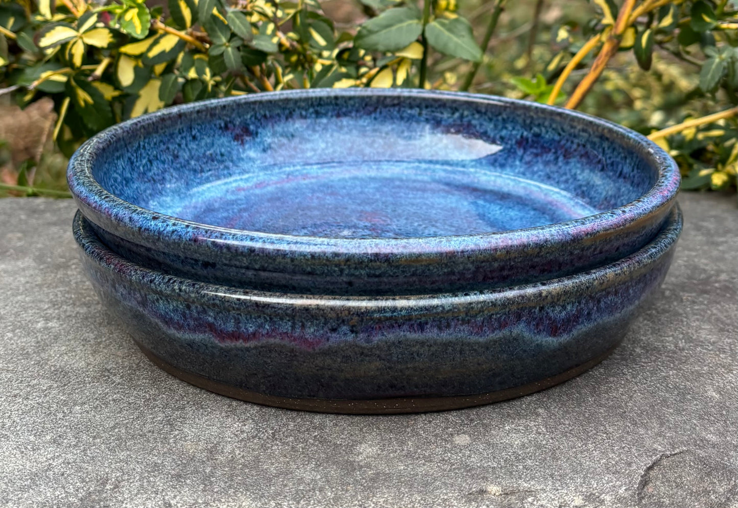 Blue and Purple Plate Bowl