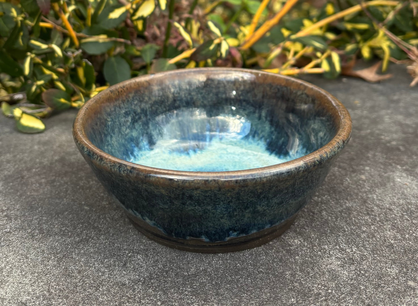 Small Turquoise and Brown Bowl