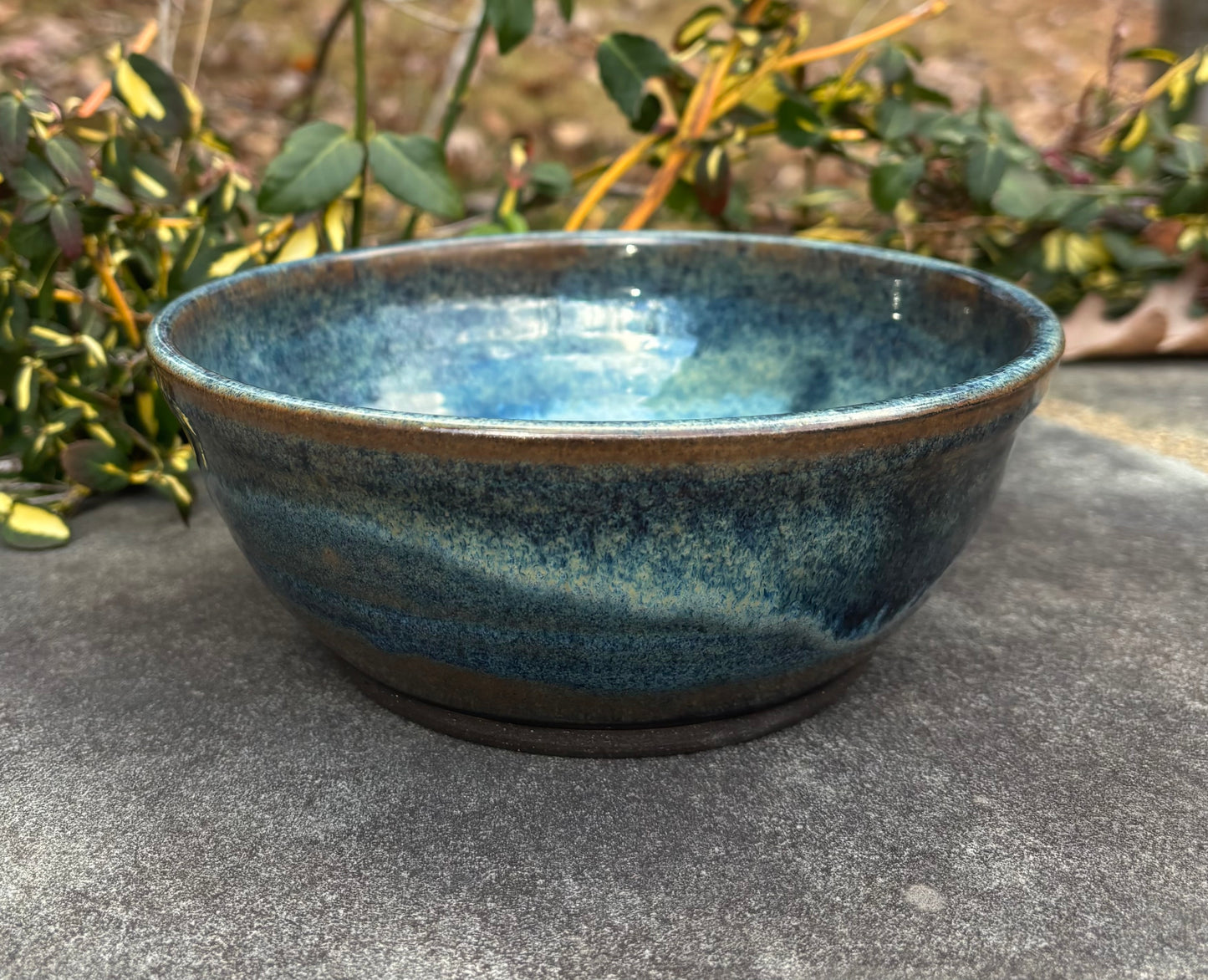 Medium Turquoise and Brown Bowl