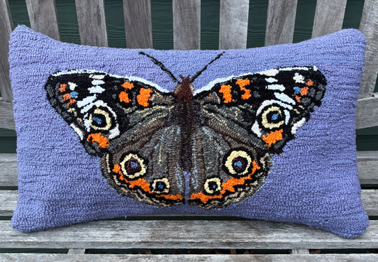 Tufted Buckeye Butterfly Pillow