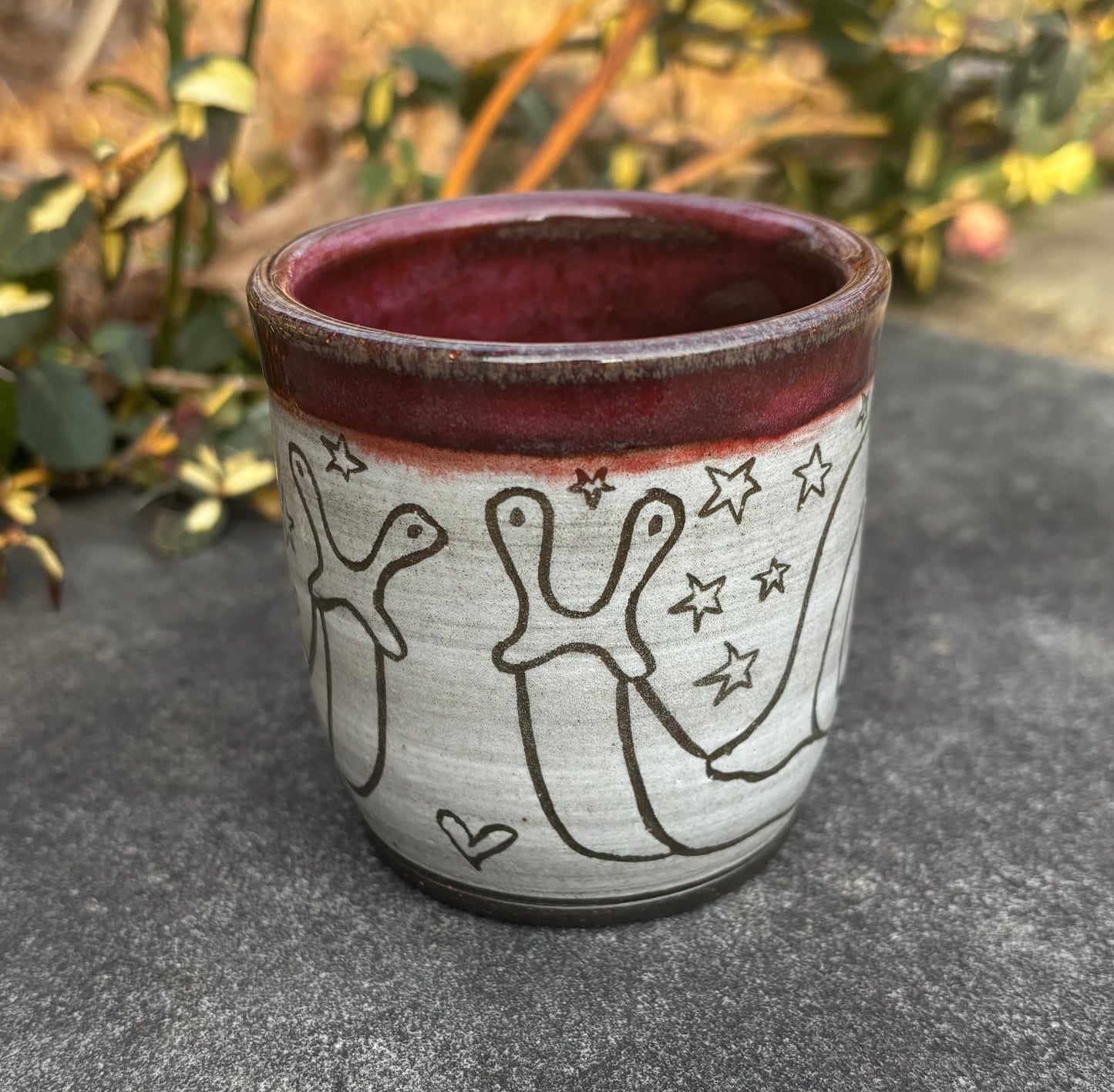 Small Carved Snail Love Mug 4oz