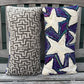 Tufted Multicolor Purple Star Pillow