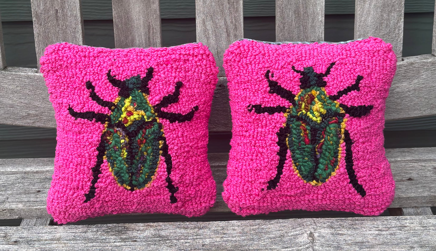 Tufted Tiny June Beetle Pillow
