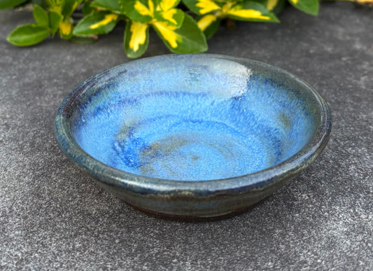 Tiny Light Blue and Brown Bowl