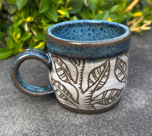 Small Carved Tree Mug 3.5oz