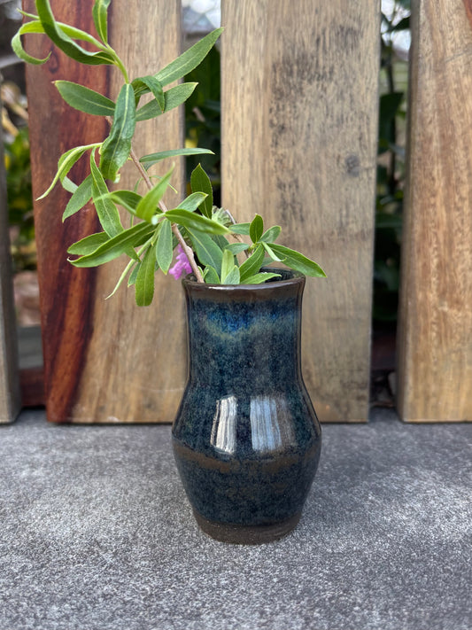 Tiny Dark Blue Bud Vase