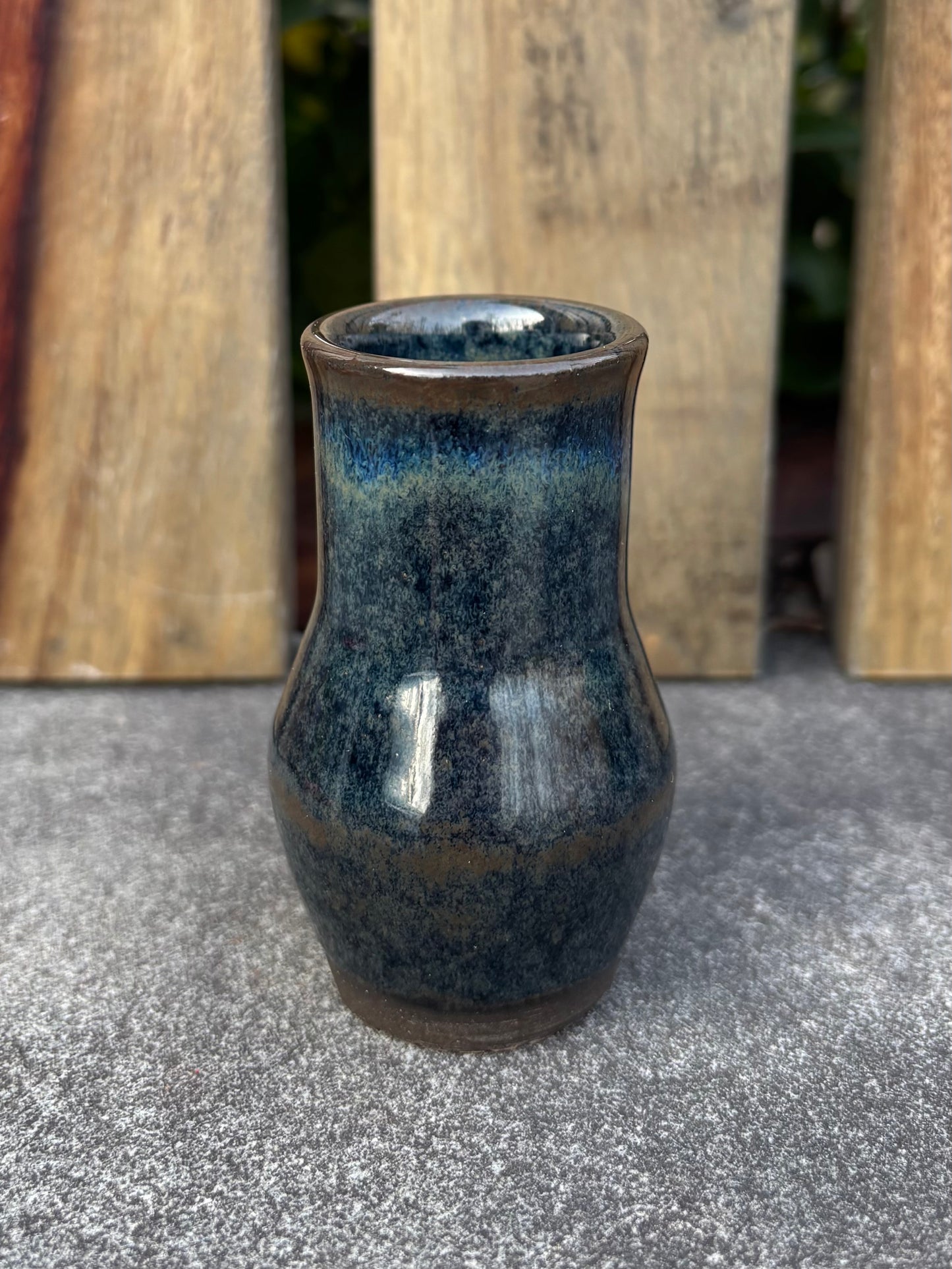 Tiny Dark Blue Bud Vase
