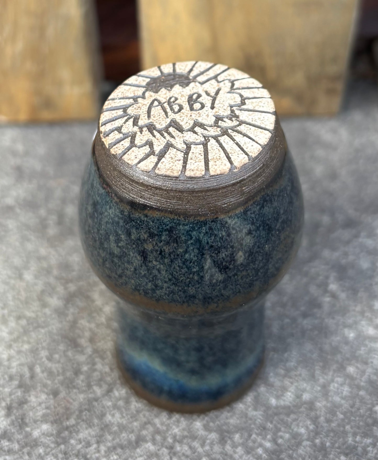 Tiny Dark Blue Bud Vase