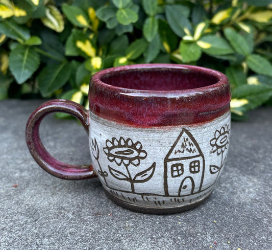 Small Carved House Mug 5oz