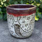 Red Carved Handleless Snail Love Mug 11oz