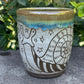 Green Carved Handleless Snail Love Mug 12oz