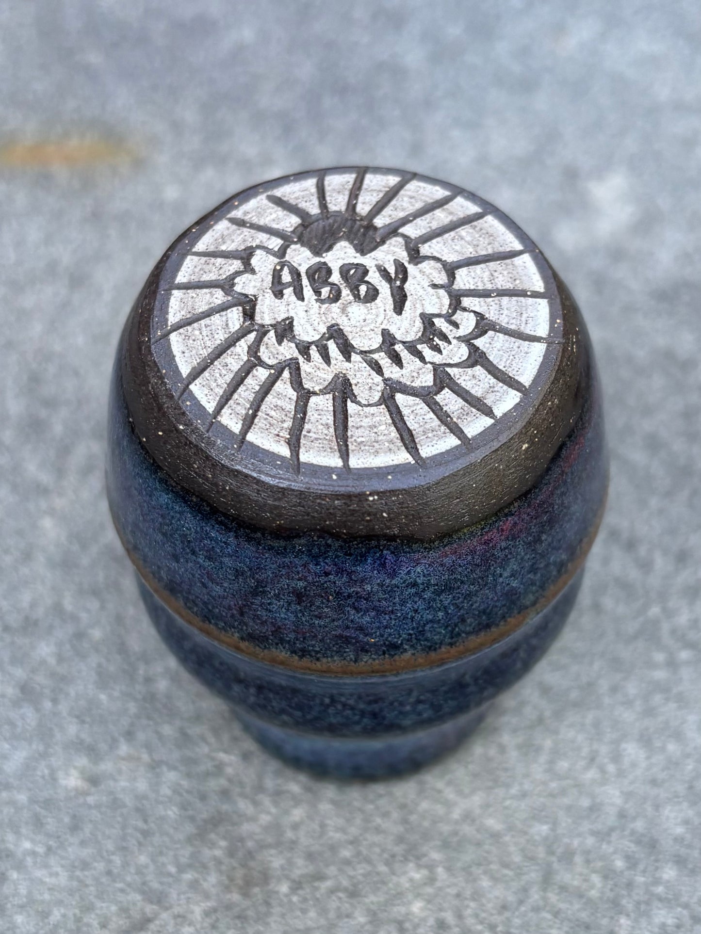 Tiny Purple and Blue Vase